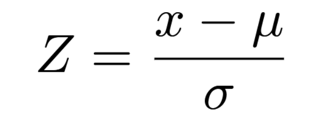 Z = (x - μ) / σ